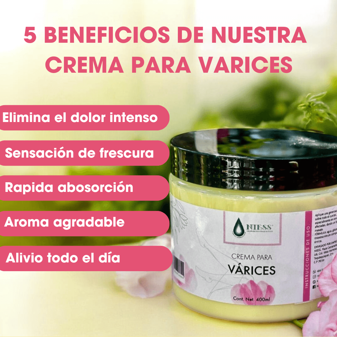 Crema para várices | Elimina dolor intenso