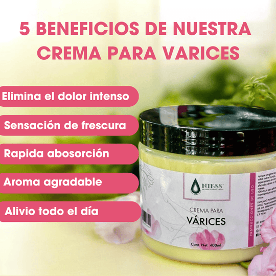 Crema para várices | Elimina dolor intenso